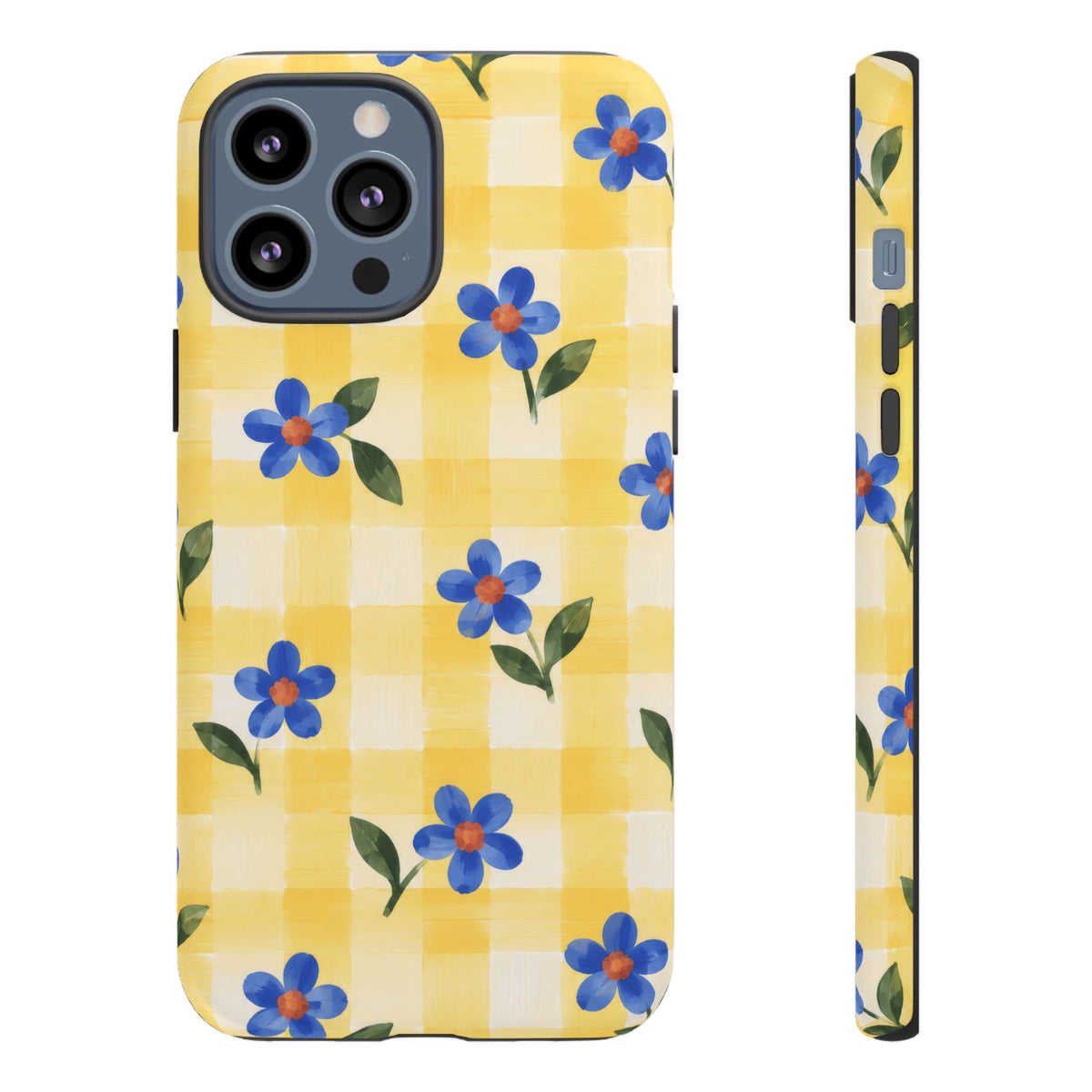 Buttercup Picnic iPhone Tough Case | yellow gingham