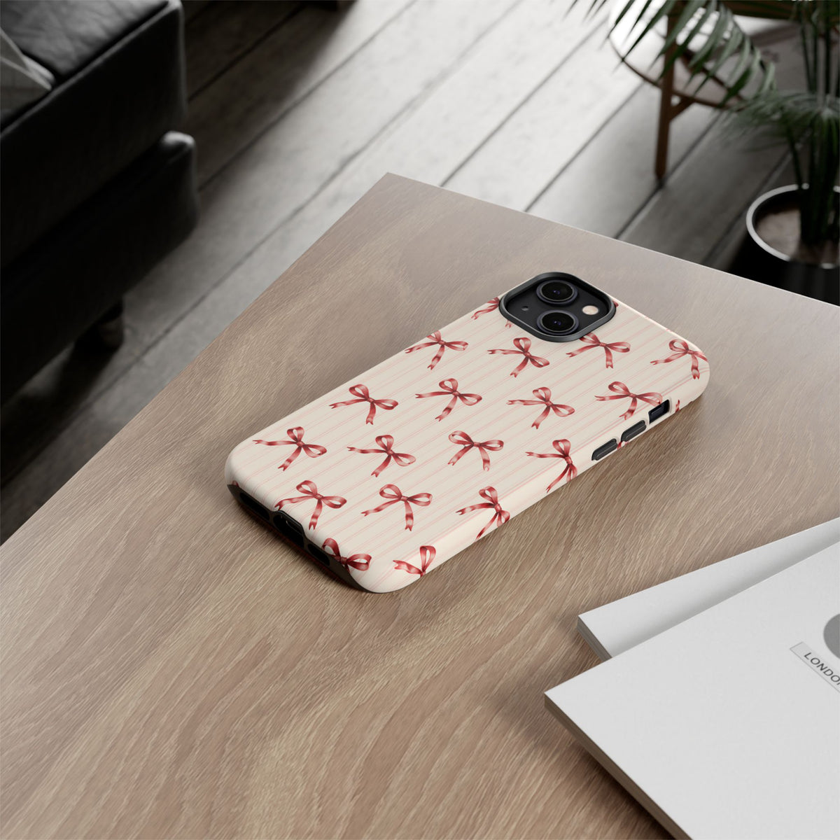Red Bow iPhone Tough Case | Ribbon Waltz