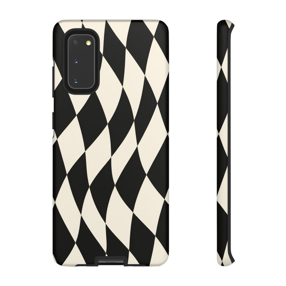 Harlequin Sway Samsung Galaxy Tough Case | Black & White Harlequin
