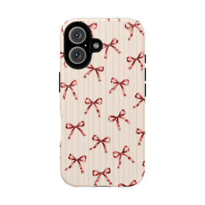 Red Bow iPhone Tough Case | Ribbon Waltz