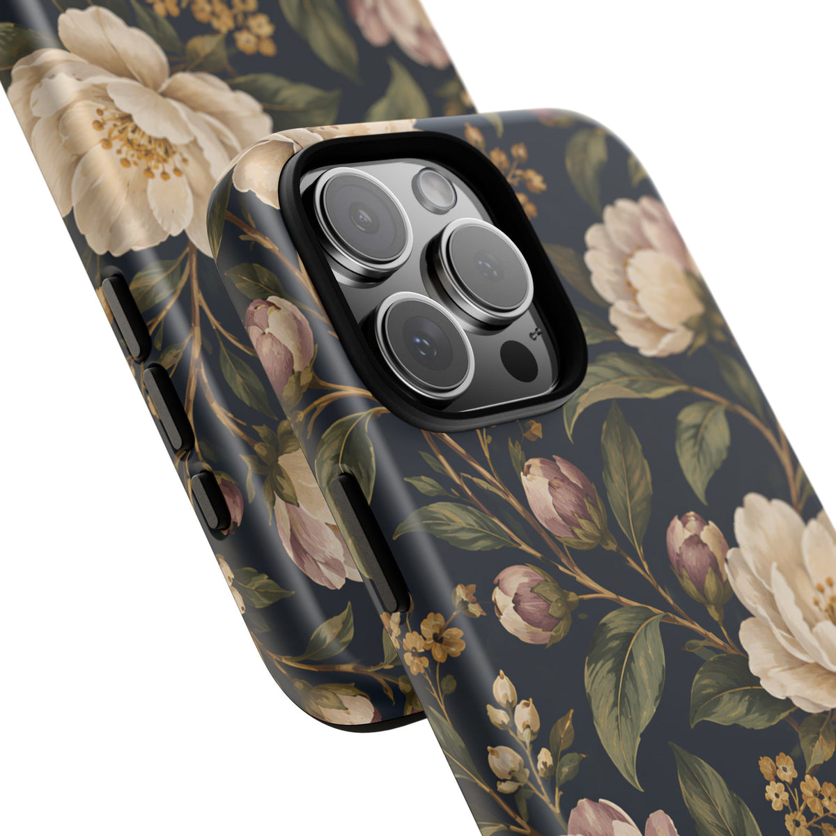 Dark Floral iPhone Tough Case | Midnight Camellia