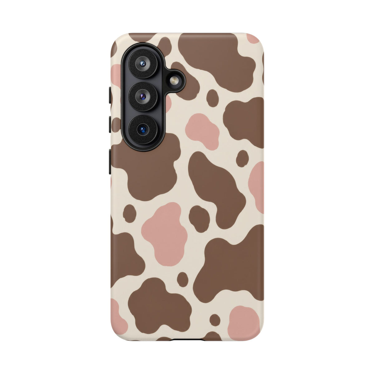 Mocha Blush Samsung Galaxy Tough Case | Brown & Pink Cow Print