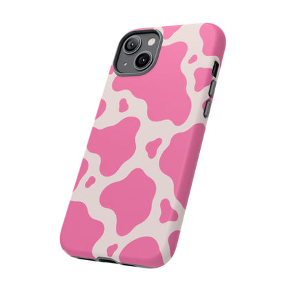 Strawberry Milk iPhone Tough Case | Pink Cow Print