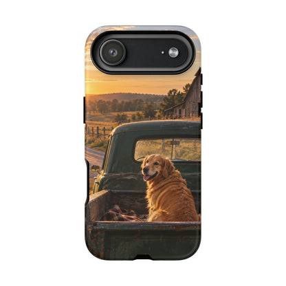 Sunday Road Golden iPhone Tough Case | golden retriever