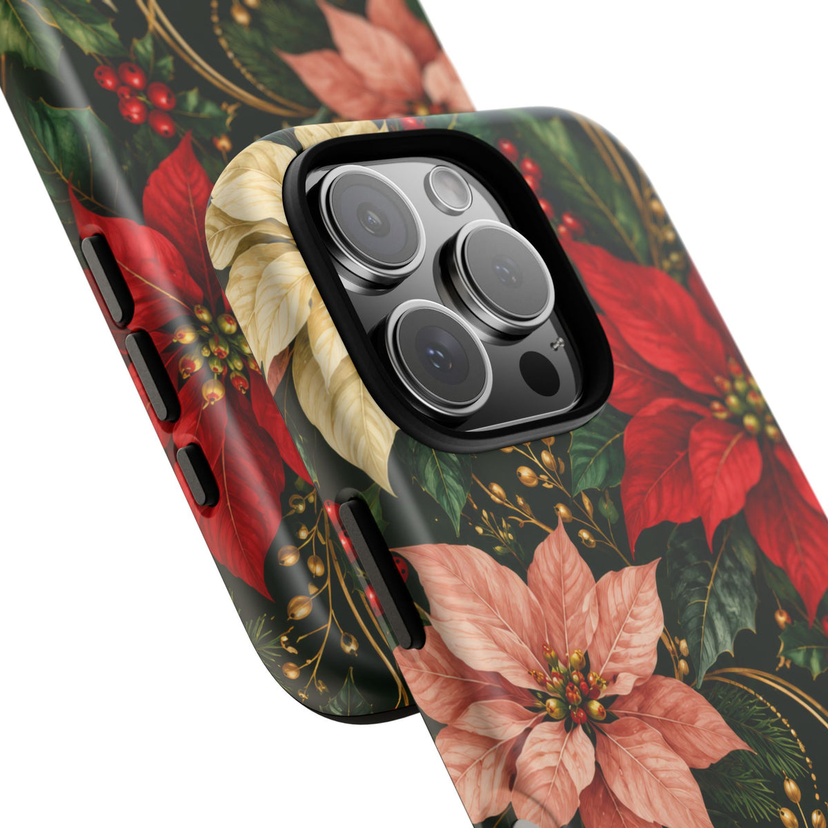 Noel in Bloom iPhone Tough Case | poinsettia
