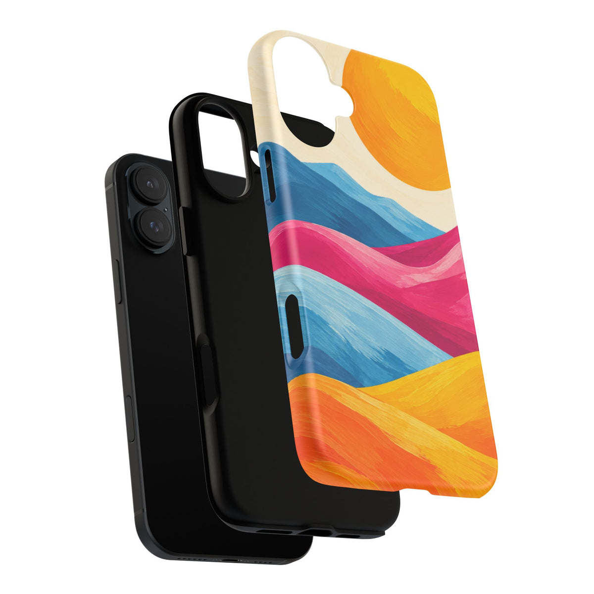 Golden Drift iPhone Tough Case | colorful hills