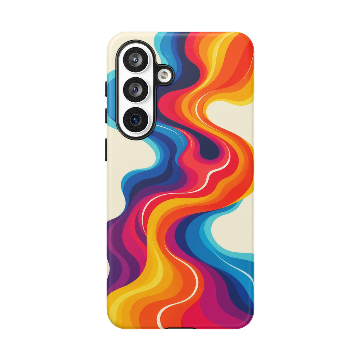 Chromatic Current Samsung Galaxy Tough Case | retro waves