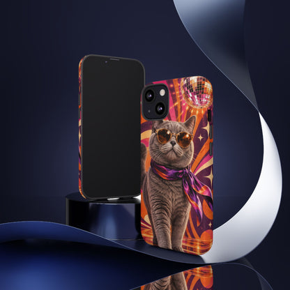 Disco Whiskers iPhone Tough Case | disco cat