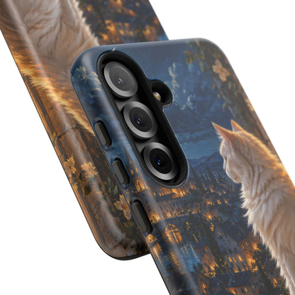 Moonlit Window Samsung Galaxy Tough Case | white cat