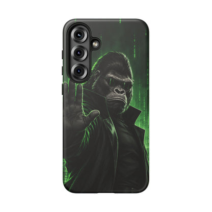 Cyberpunk Gorilla Samsung Galaxy Tough Case | Neon Code Silverback
