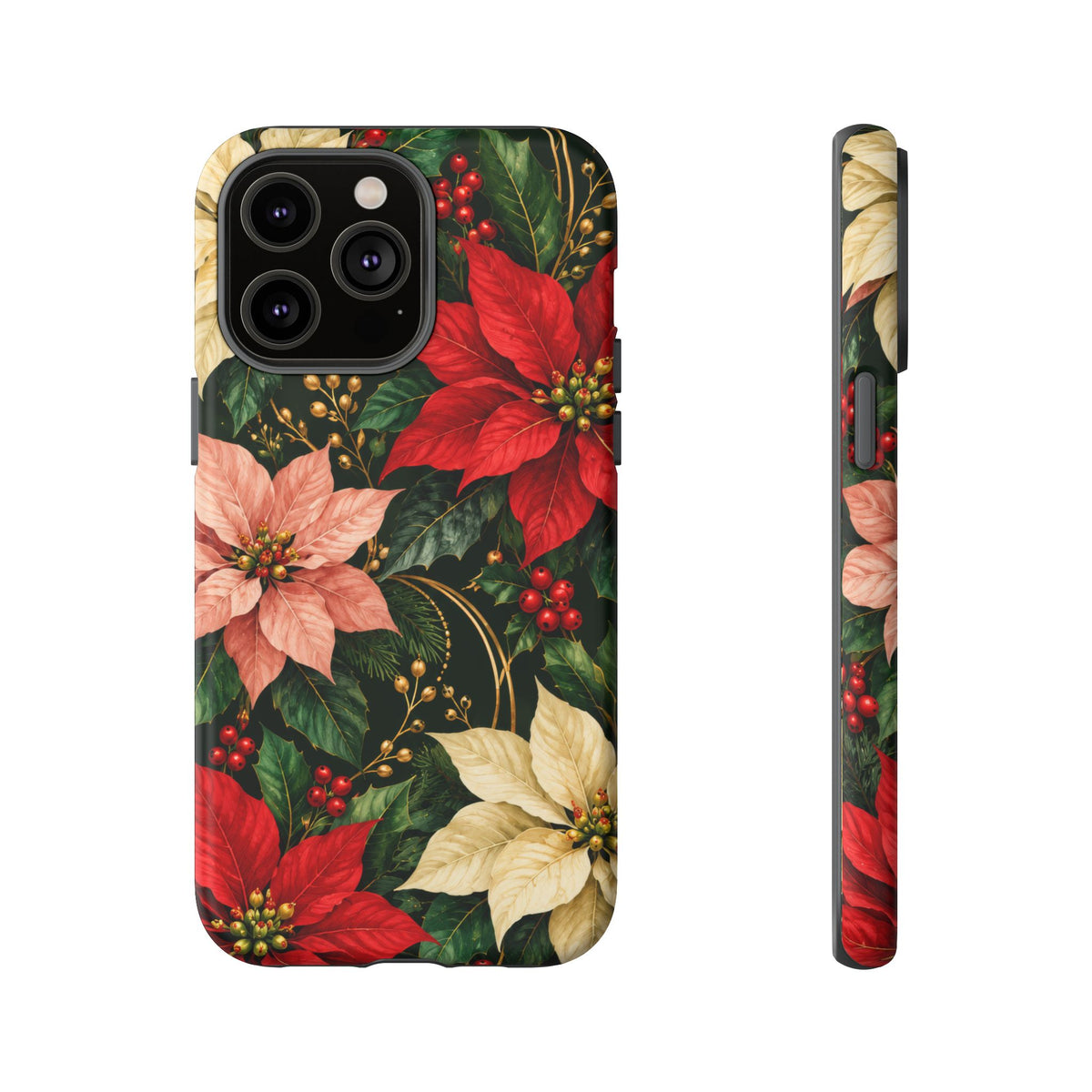 Noel in Bloom iPhone Tough Case | poinsettia