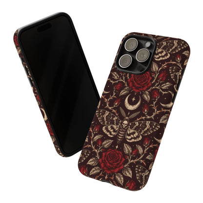 Velvet Moth Masquerade iPhone Tough Case | gothic moth