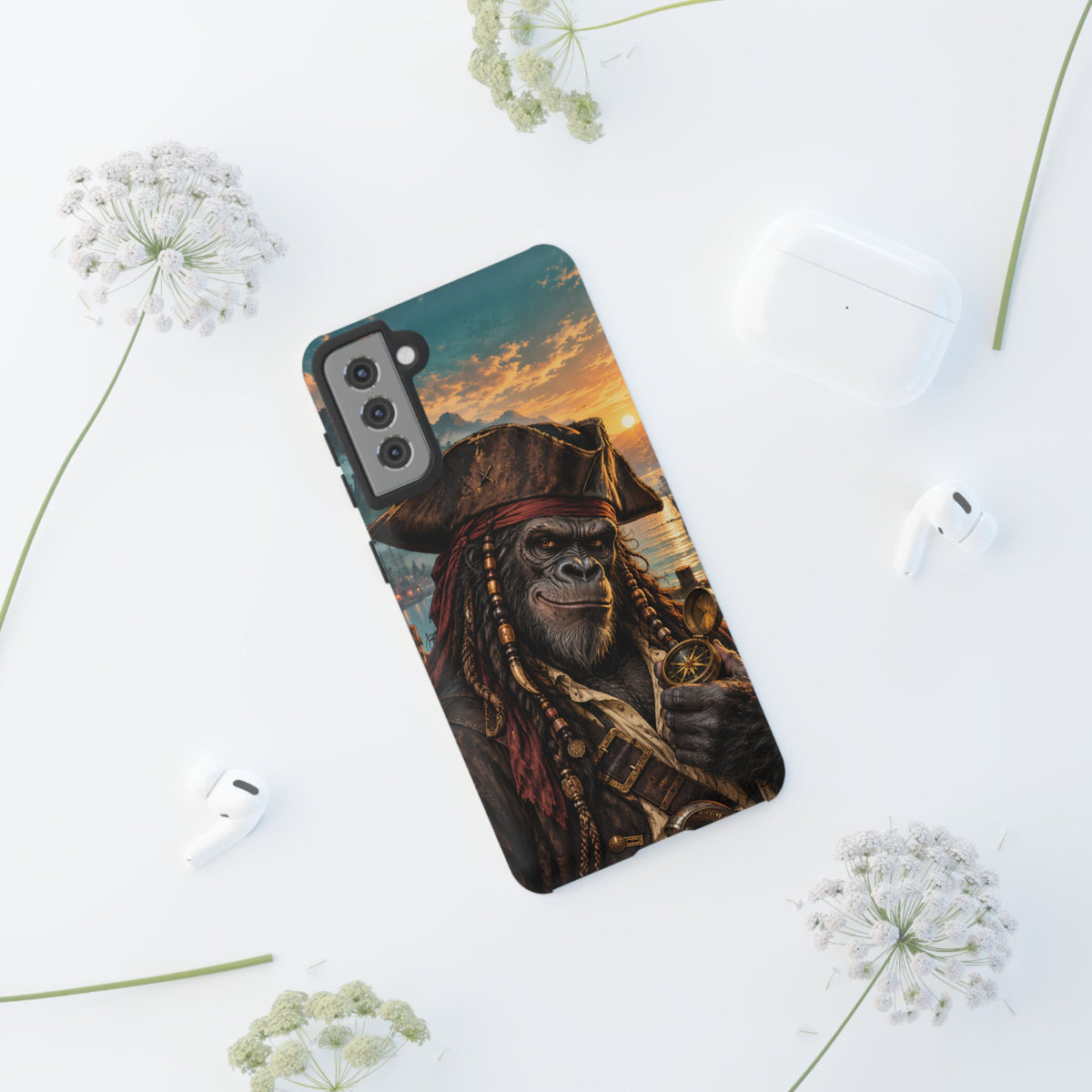 Pirate Gorilla Samsung Galaxy Tough Case | Captain Silverback