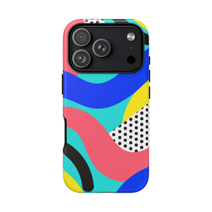 Poolside Pop iPhone Tough Case | Wavy Color Block