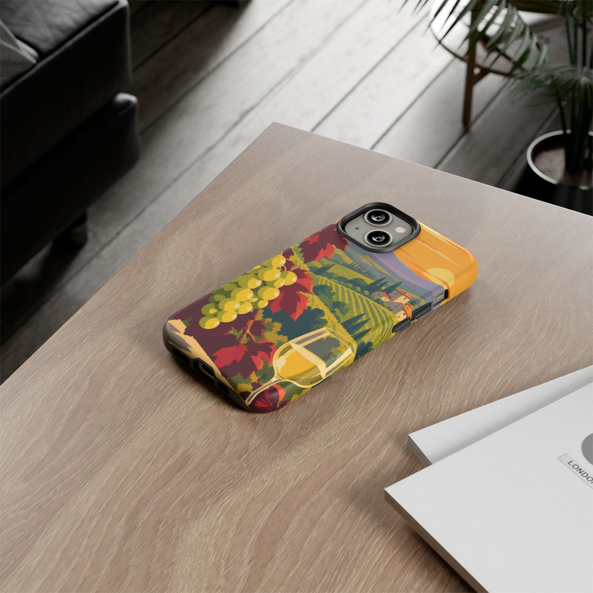 Wine & Grapes — Golden Vintage iPhone Tough Case | wine grapes