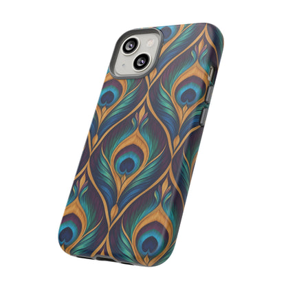 Peacock Nocturne iPhone Tough Case | art deco