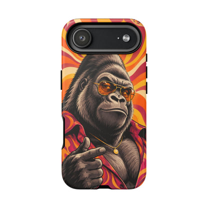 Velvet Groove iPhone Tough Case | Retro Disco Gorilla Art