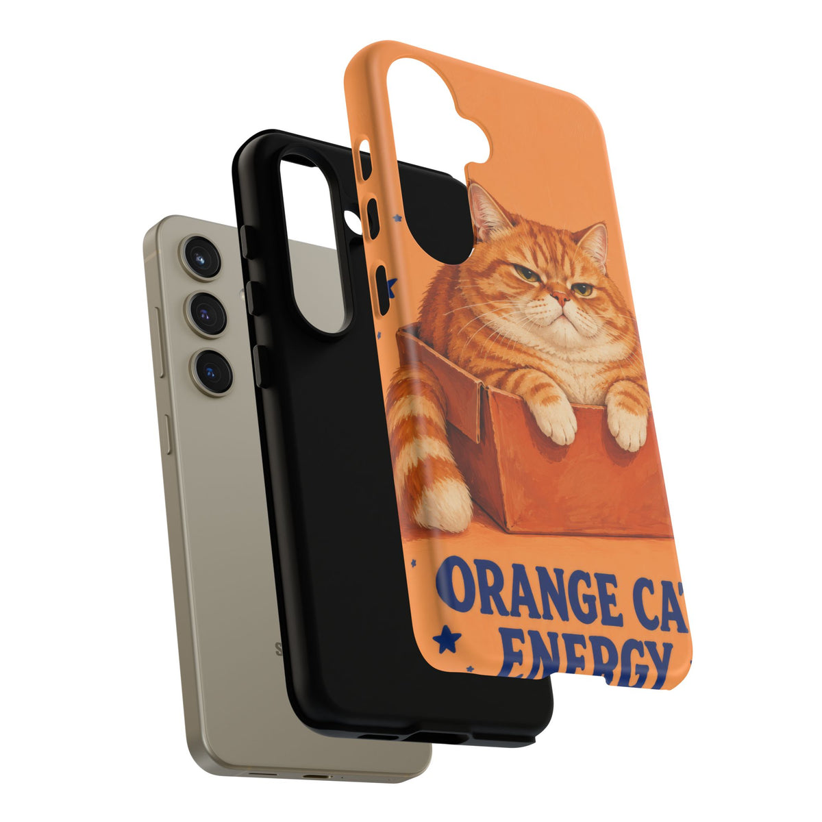 Orange Cat Energy Samsung Galaxy Tough Case