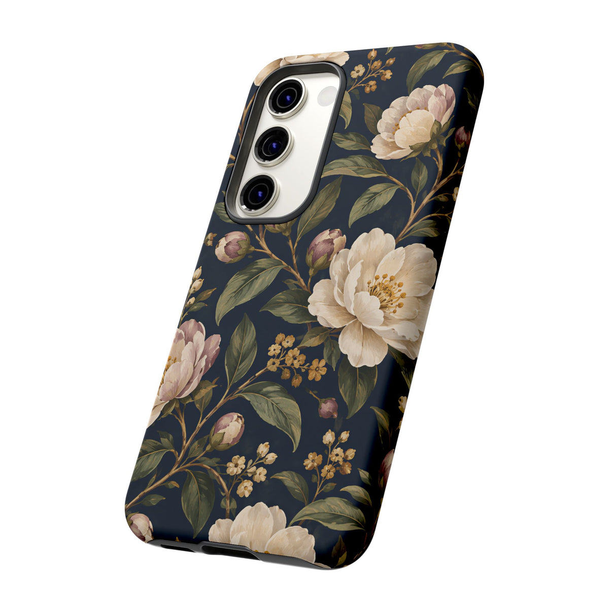 Dark Floral Samsung Galaxy Tough Case | Midnight Camellia