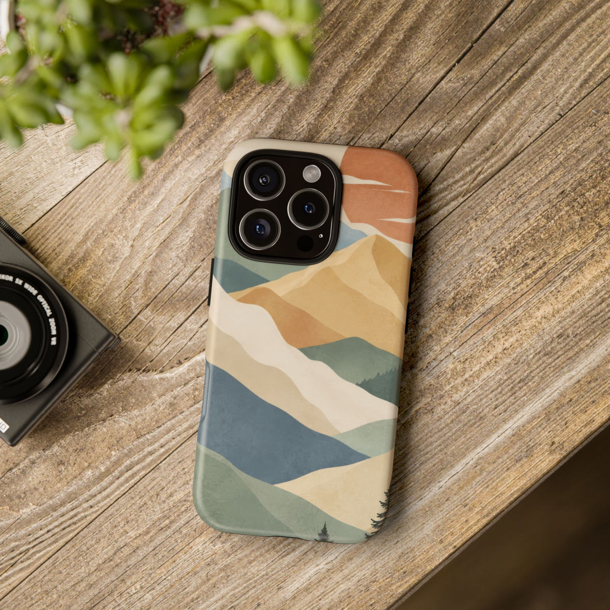 Sage Summit iPhone Tough Case | abstract mountains