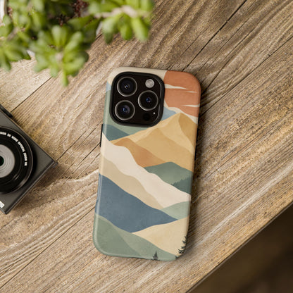 Sage Summit iPhone Tough Case | abstract mountains