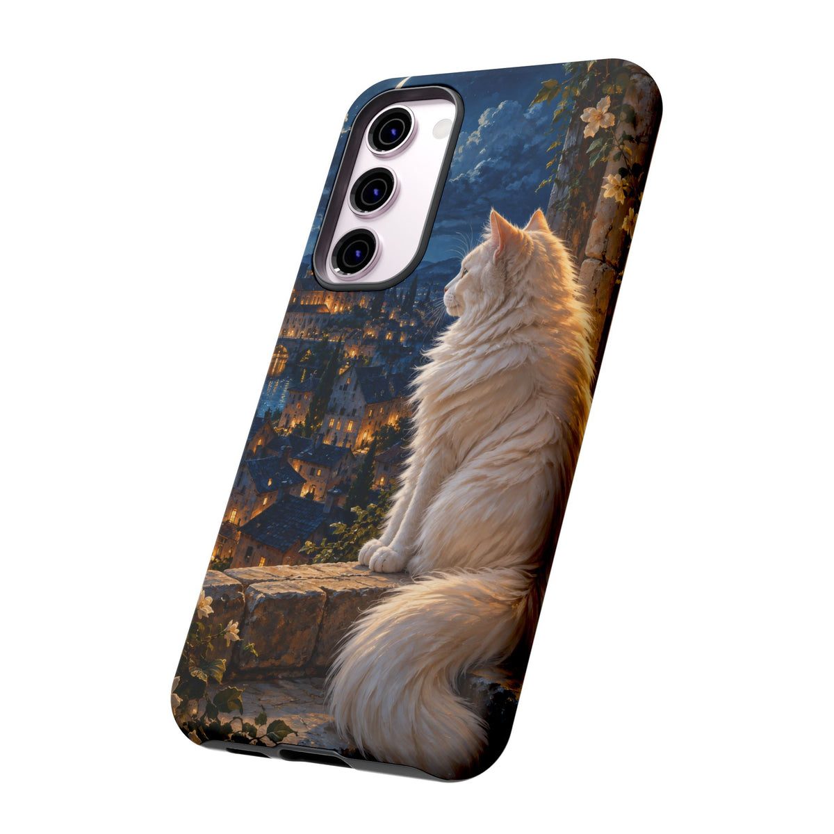 Moonlit Window Samsung Galaxy Tough Case | white cat