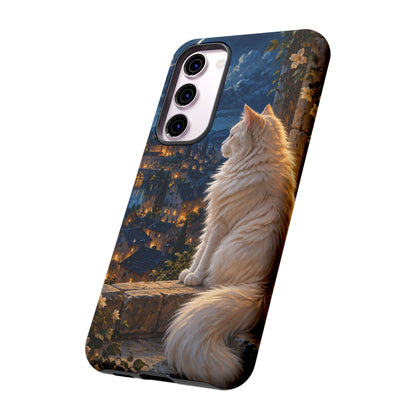 Moonlit Window Samsung Galaxy Tough Case | white cat