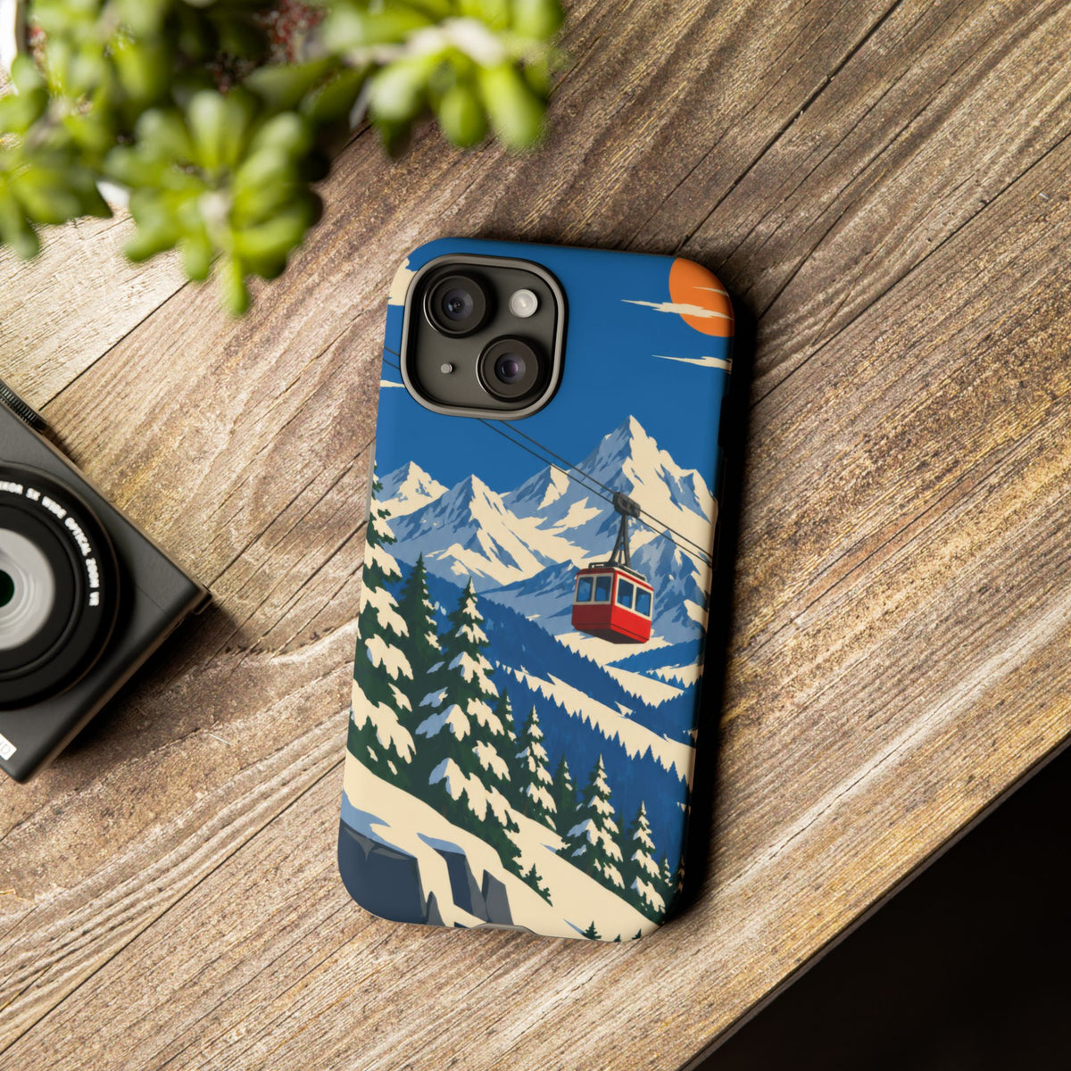 Swiss Skiing — Lift to the Sky iPhone Tough Case