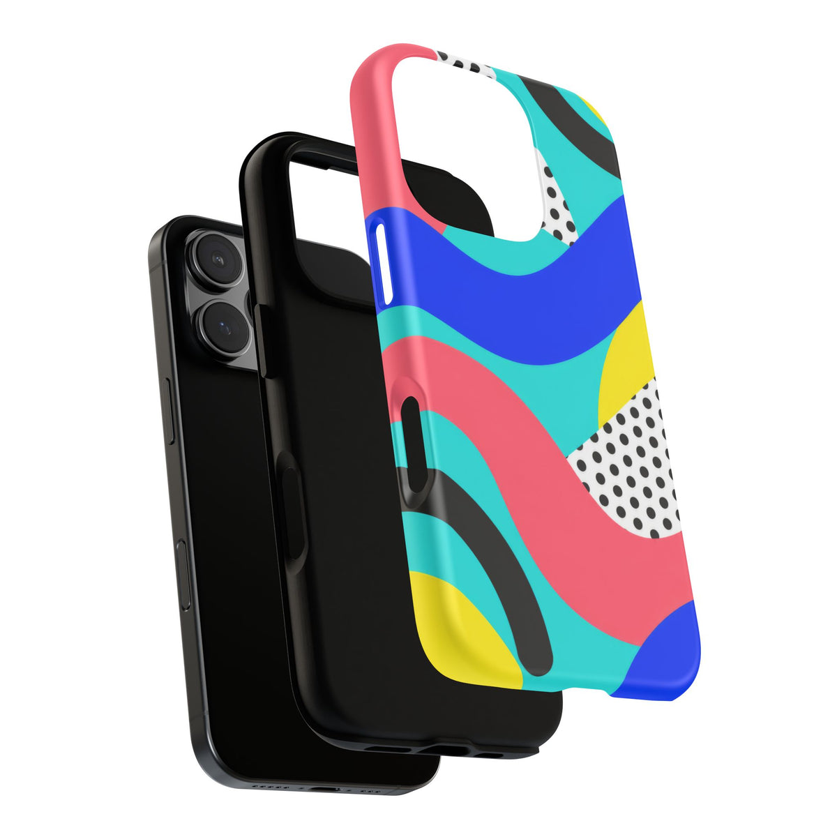 Poolside Pop iPhone Tough Case | Wavy Color Block