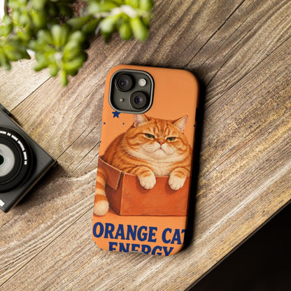 Orange Cat Energy iPhone Tough Case