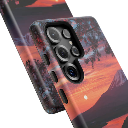 Fuji Moonlit Sakura Samsung Galaxy Tough Phone Case