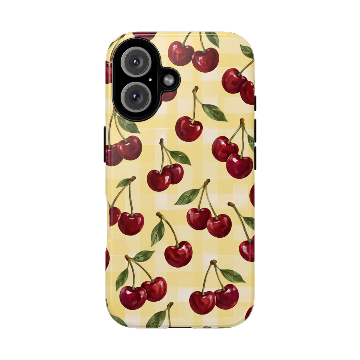 Cherry Gingham iPhone Tough Case | Cherry Picnic