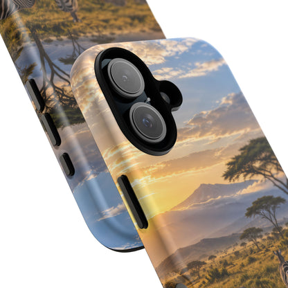Zebra Water Mirror iPhone Tough Case | zebra safari