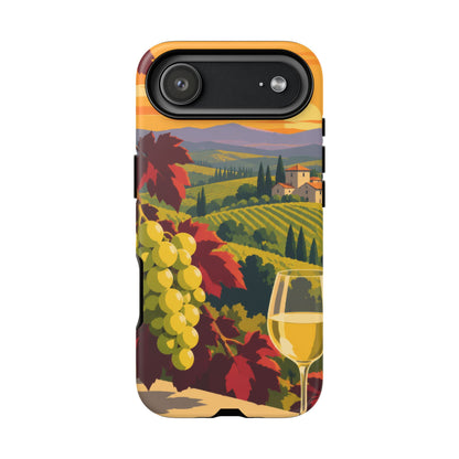 Wine & Grapes — Golden Vintage iPhone Tough Case | wine grapes