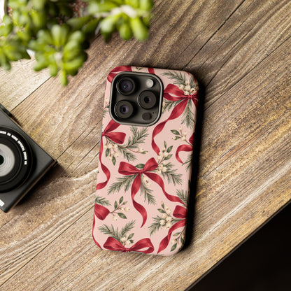 Ribbon Season iPhone Tough Case | christmas bows