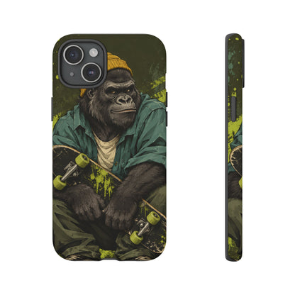 Concrete Jungle iPhone Tough Case | Skater Gorilla Illustration