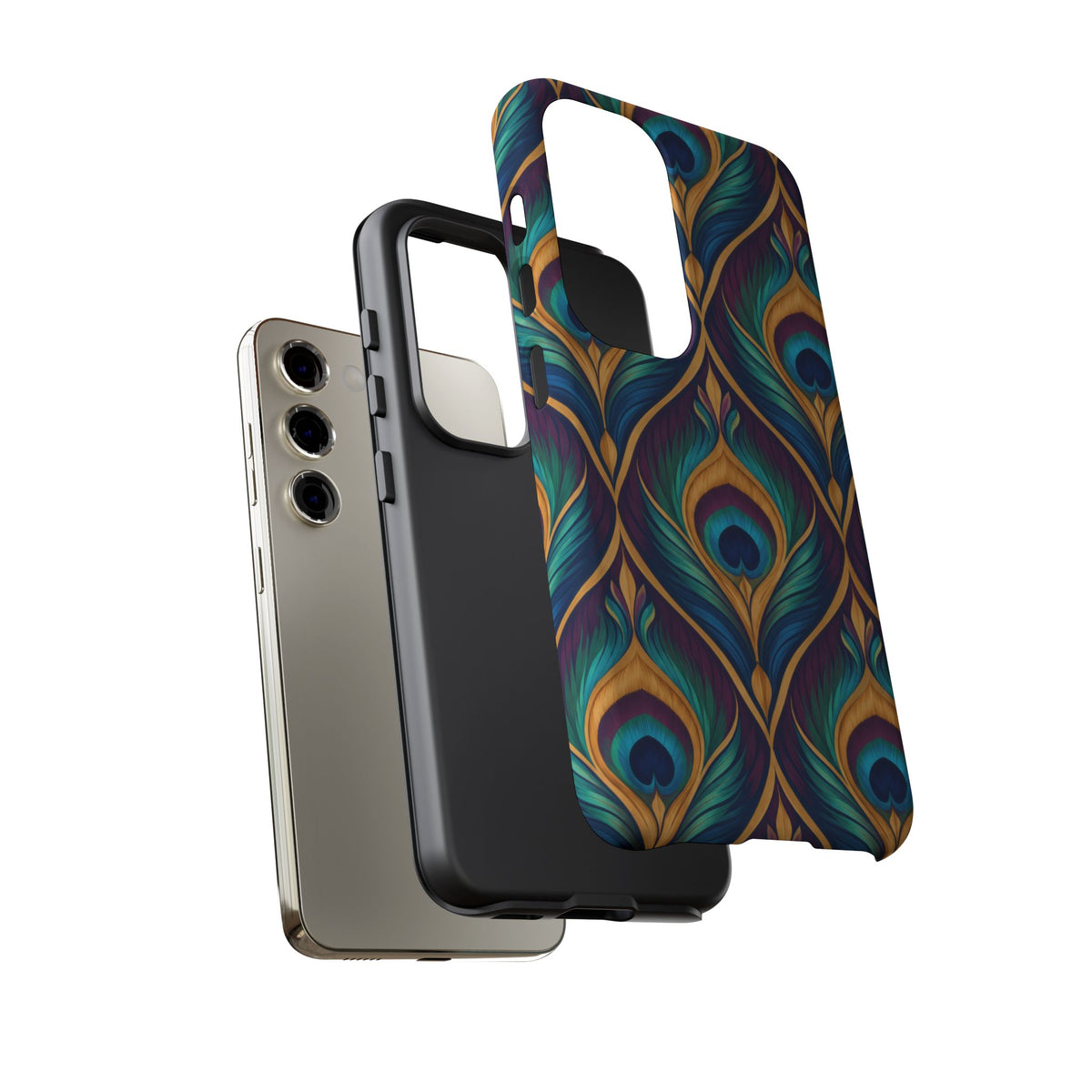 Peacock Nocturne Samsung Galaxy Tough Case | art deco