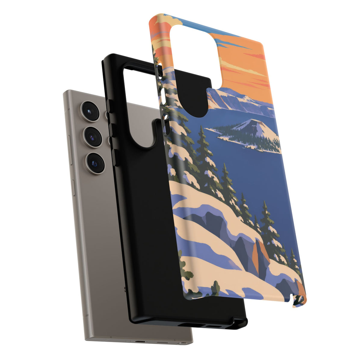 Crater Lake — Winter Caldera Samsung Galaxy Tough Case