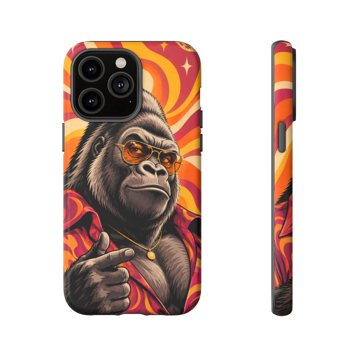 Velvet Groove iPhone Tough Case | Retro Disco Gorilla Art