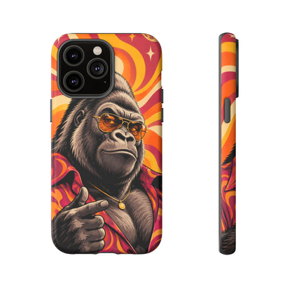 Velvet Groove iPhone Tough Case | Retro Disco Gorilla Art