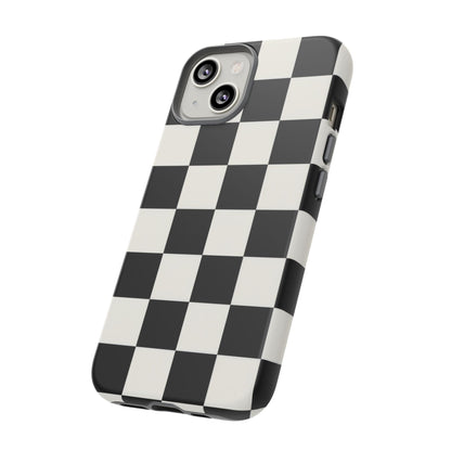 Classic Check iPhone Tough Case | Black & White Checkerboard