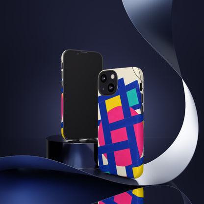 Chromatic Mischief iPhone Tough Case | Geometric Color Block Art