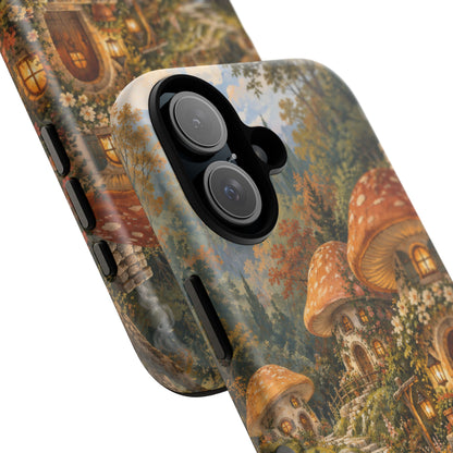 Honeycap Village iPhone Tough Case | Mushroom Village