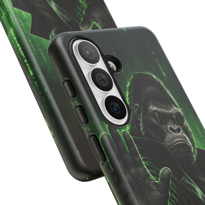 Cyberpunk Gorilla Samsung Galaxy Tough Case | Neon Code Silverback