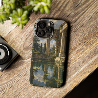 The Flooded Court iPhone Tough Case | Ancient Garden Landscape