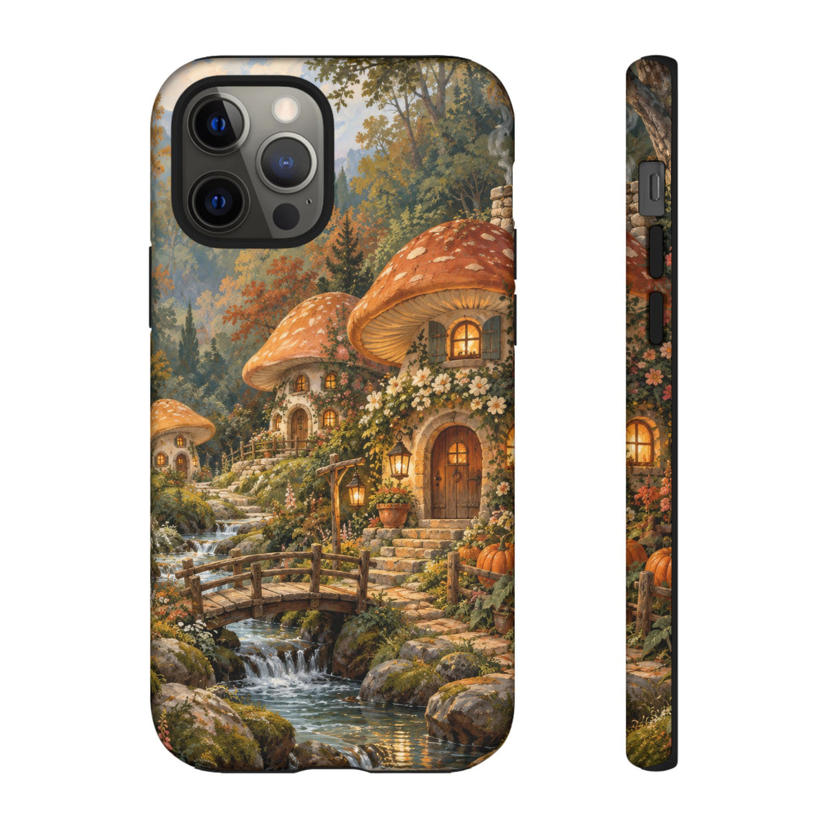 Honeycap Village iPhone Tough Case | Mushroom Village