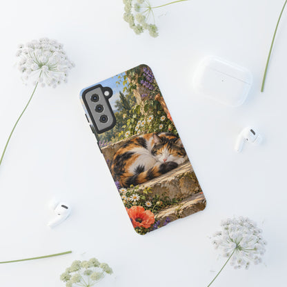 Garden Nap Samsung Galaxy Tough Case | calico cat