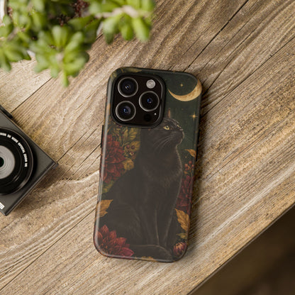 Midnight Familiar iPhone Tough Case | black cat