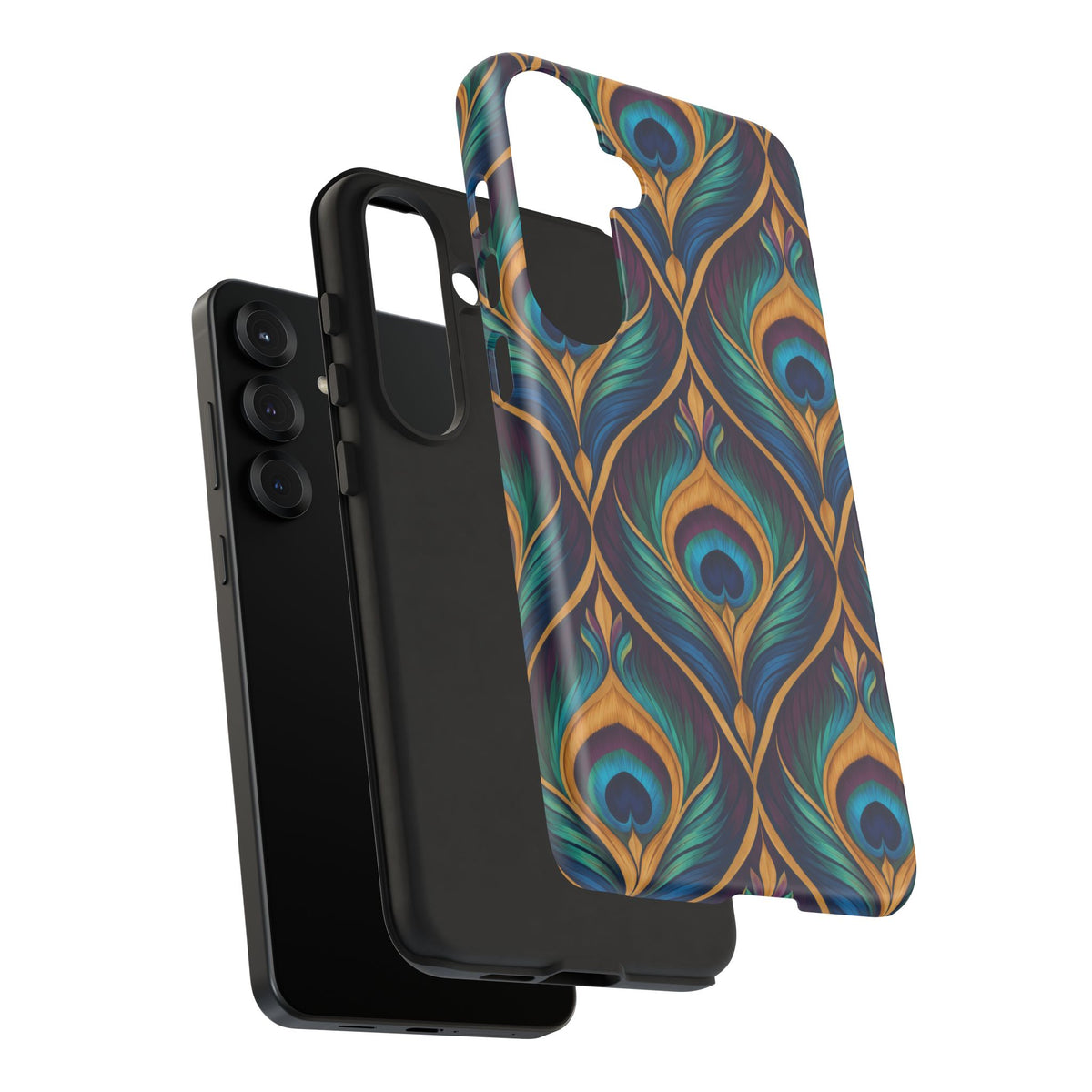 Peacock Nocturne Samsung Galaxy Tough Case | art deco