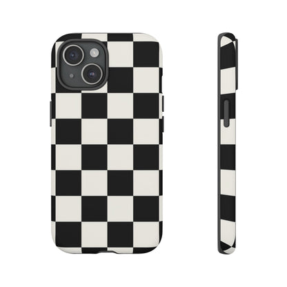 Classic Check iPhone Tough Case | Black & White Checkerboard